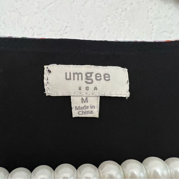 Umgee Oversized Medallion Floral V-Neck Ruffled Sleeves Tunic Women’s Medium - Picture 7 of 12